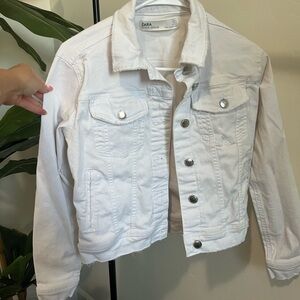 Zara Off-White Denim Jacket